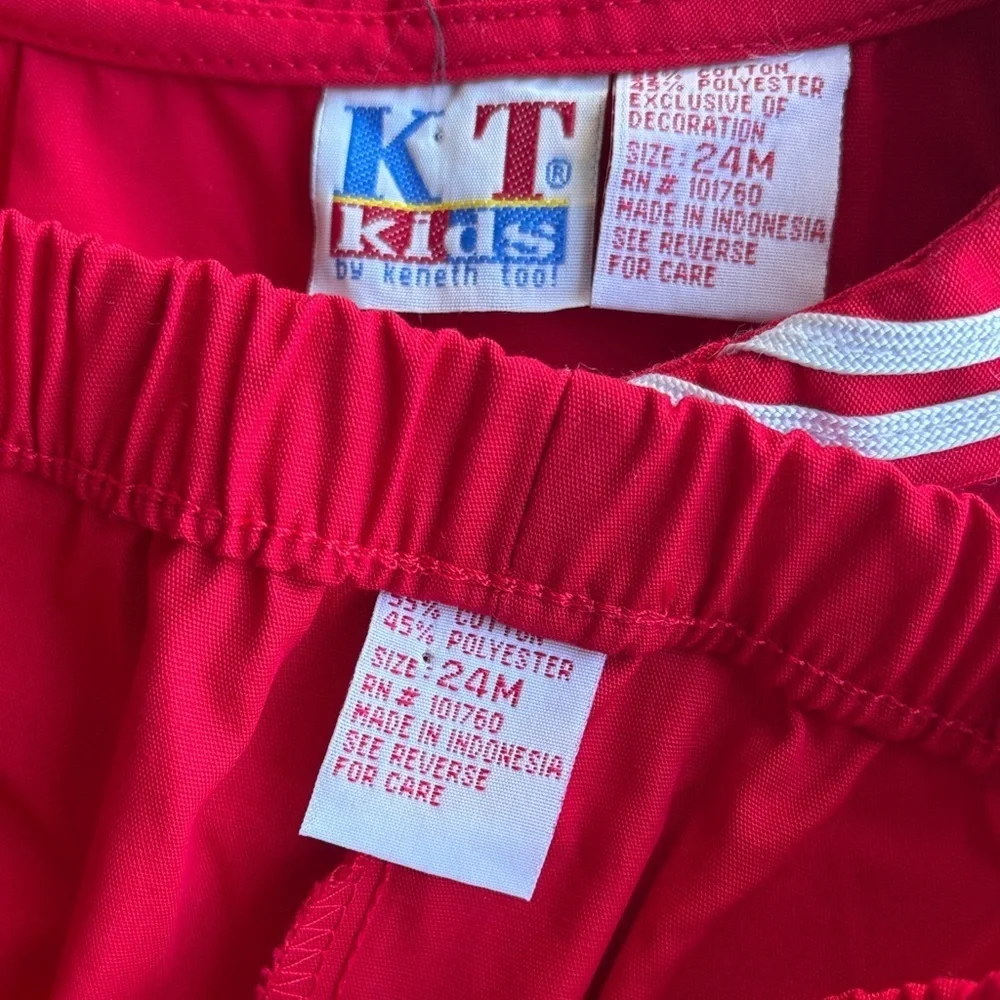 Vintage NWT Red Nautical Kids Set 24m